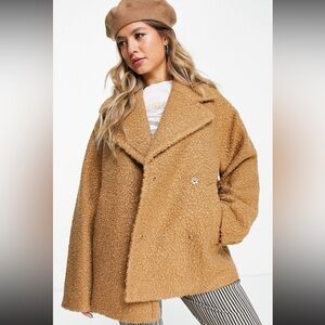 Asos Monki boucle camel colored jacket